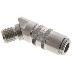 45°-Temperierkupplungsdose 9mm Zapfen,G 1/4"(AG)