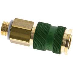 Kupplungsdose (NW7,2) G 1/4"(AG), grün, Kreis Ø 12,5 mm