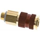 Kupplungsdose (NW7,2) G 1/4"(AG), braun, Dreieck 12,5 mm