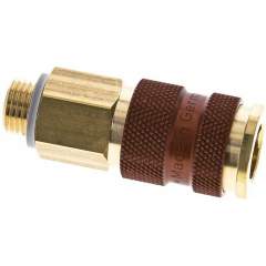 Kupplungsdose (NW7,2) G 1/4"(AG), braun, Dreieck 12,5 mm