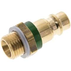 Kupplungsstecker (NW7,2) G 1/4"(AG), grün, Kreis Ø 12,5 mm