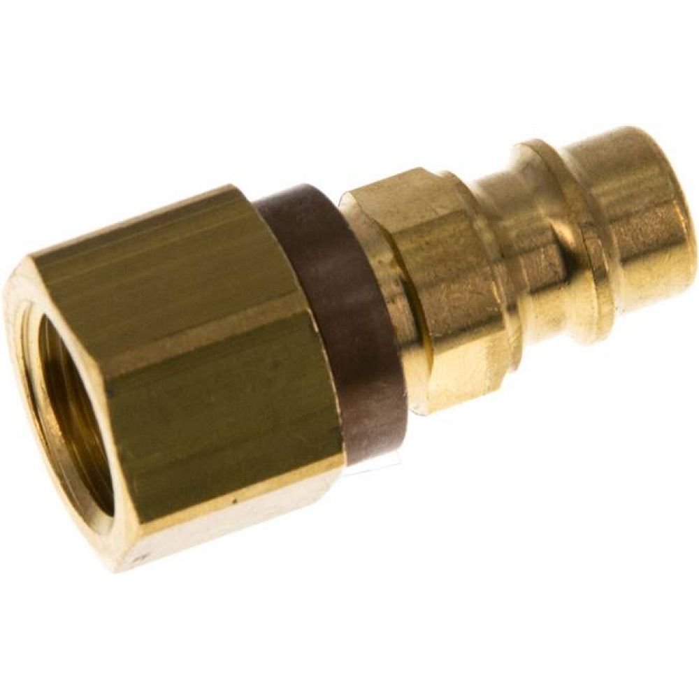 Kupplungsstecker (NW7,2) G 1/4"(IG), braun, Dreieck 12,5 mm
