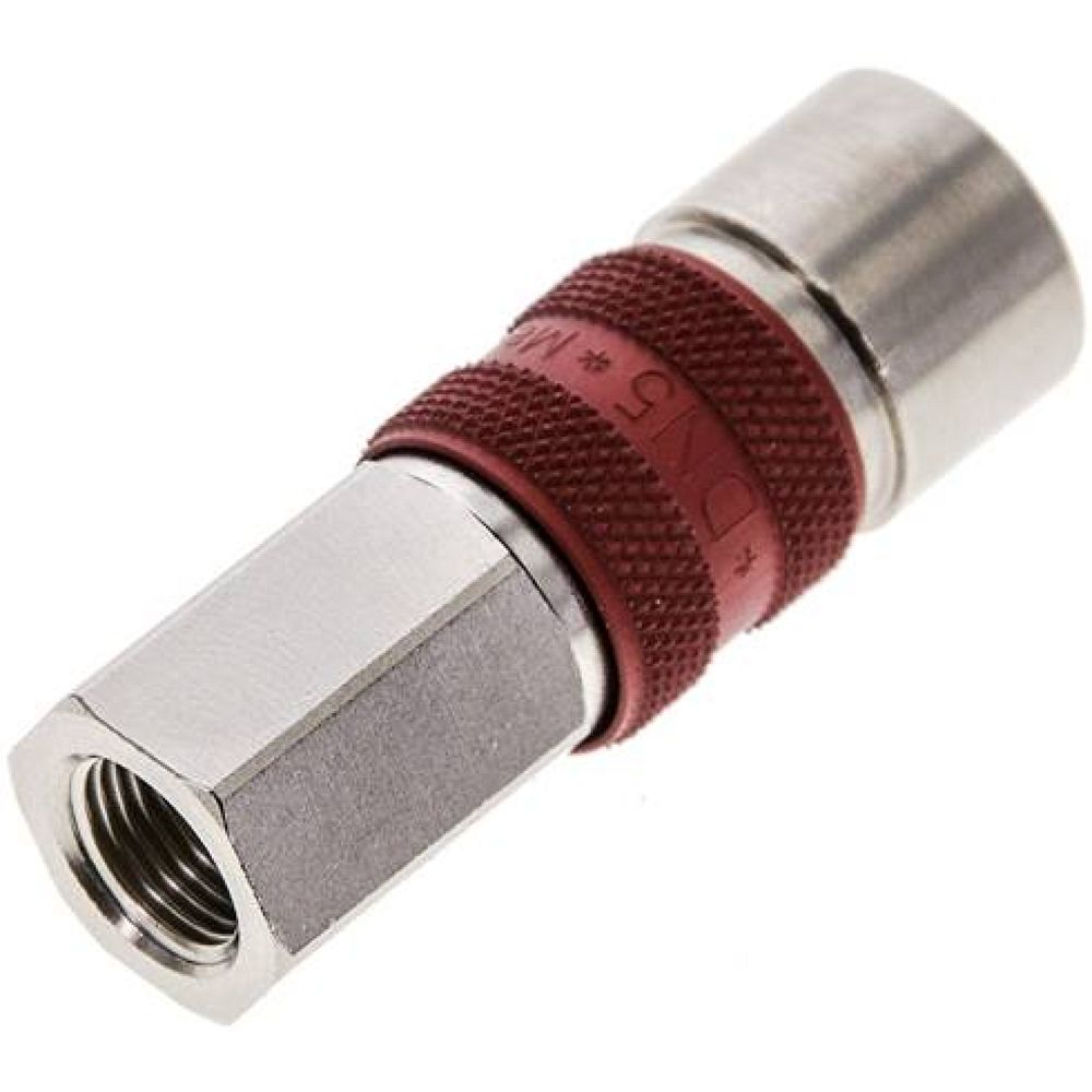 Kupplungsdose (NW5) G 1/8"(IG), rot, Achteck SW10