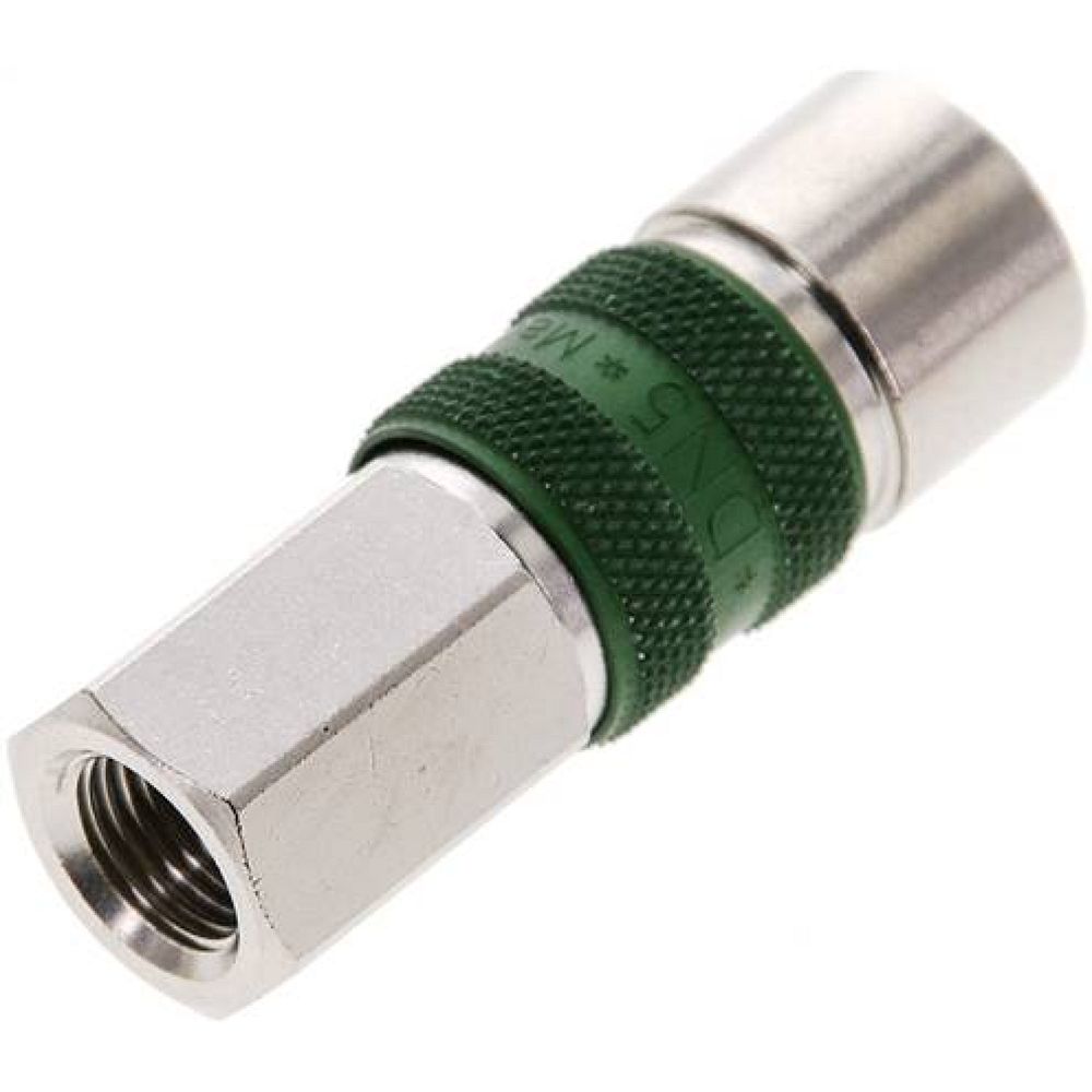 Kupplungsdose (NW5) G 1/8"(IG), grün, Kreis Ø 10,5 mm