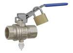 Riegler 103154.Safety ball valve, lockable, Venting hole, Rp 1 1/4