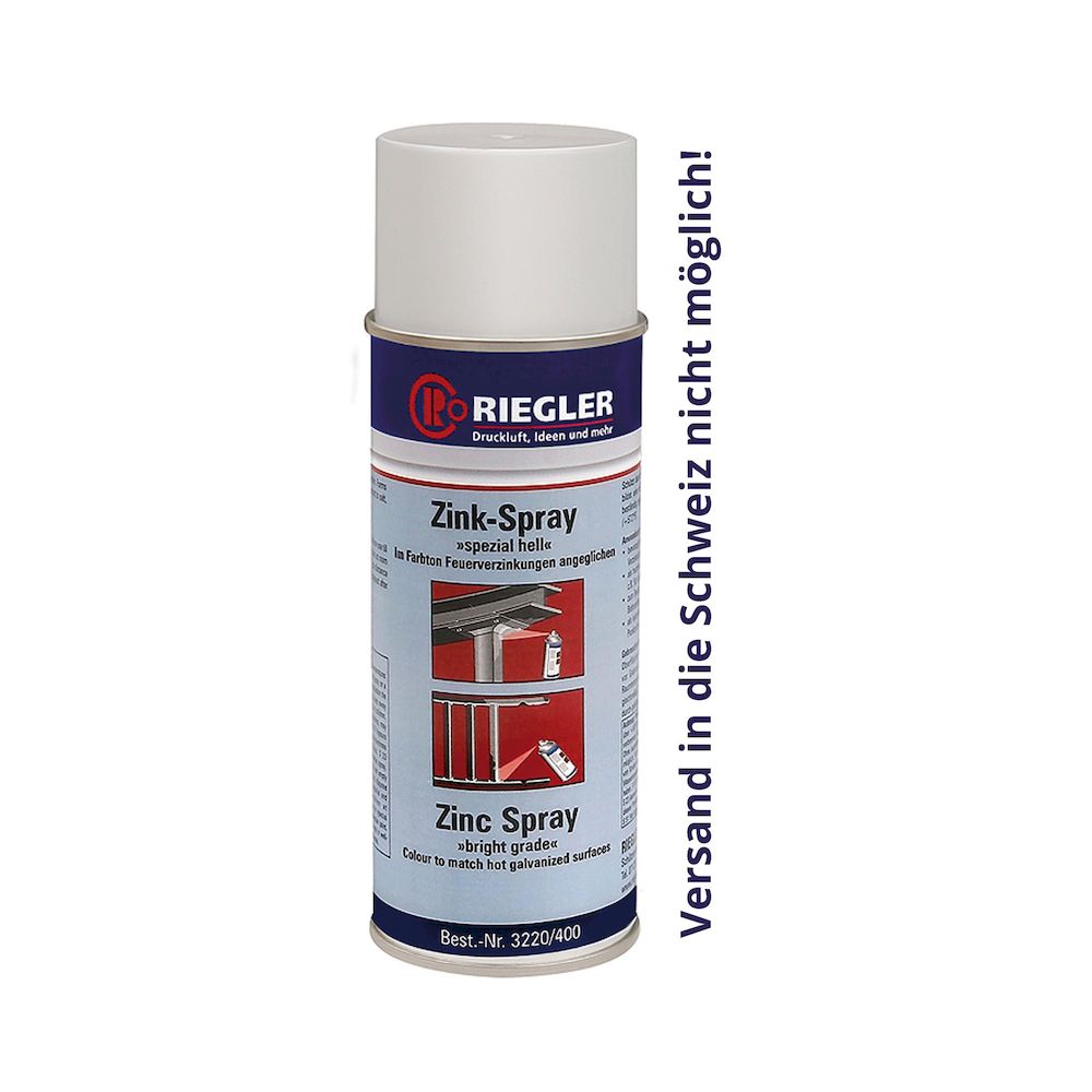 Riegler 114576. Zink-Spray, Temperatur max. 300 °C, 400 ml