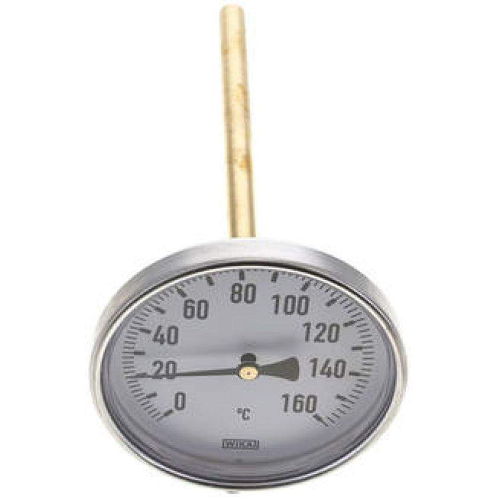 Wika TW 160100200 AL Bimetallthermometer, waagerecht D100/0 bis +160°C/200mm