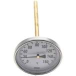Wika TW 160100200 AL Bimetallthermometer, waagerecht D100/0 bis +160°C/200mm