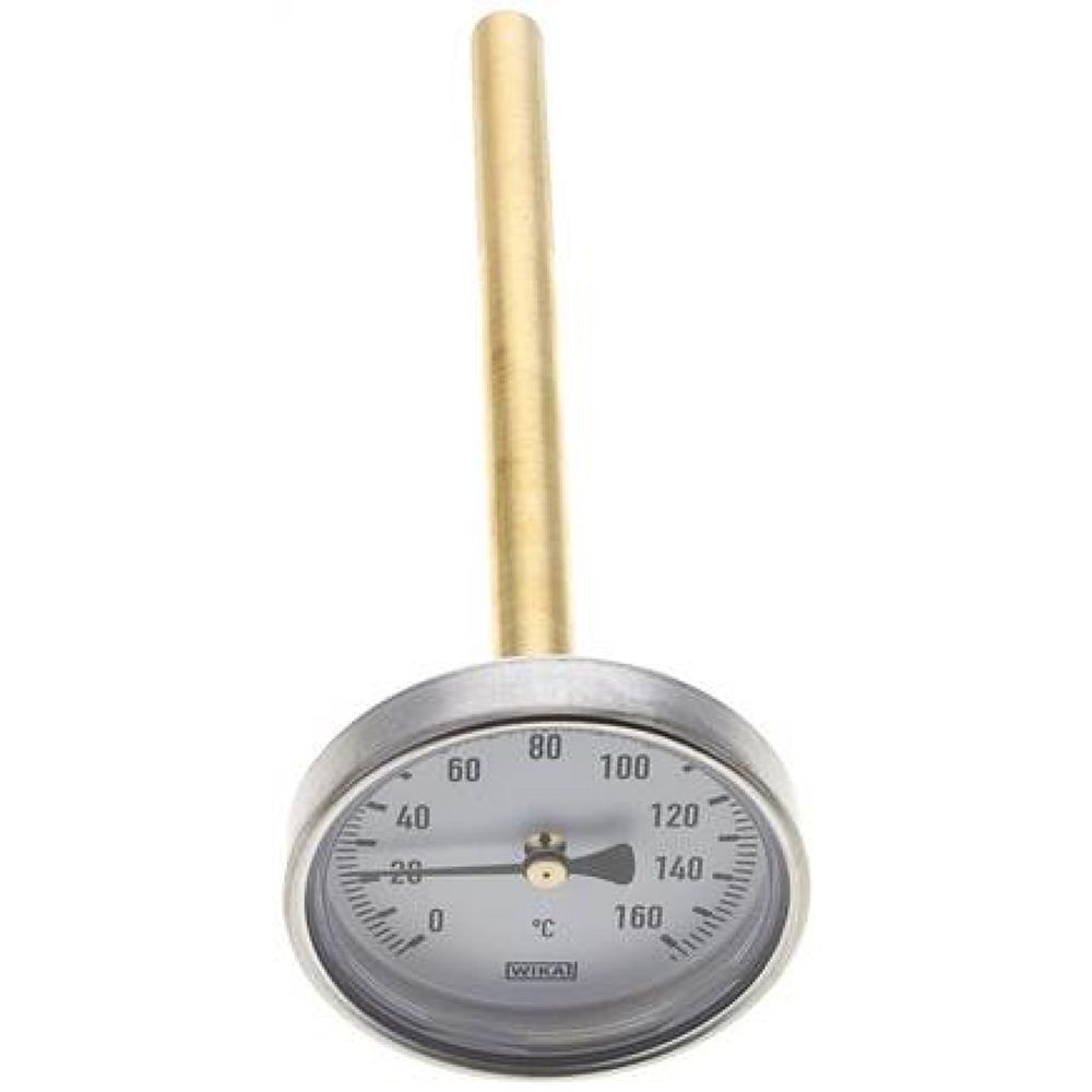 Wika TW 16063160 AL Bimetallthermometer, waagerecht D63/0 bis +160°C/160mm