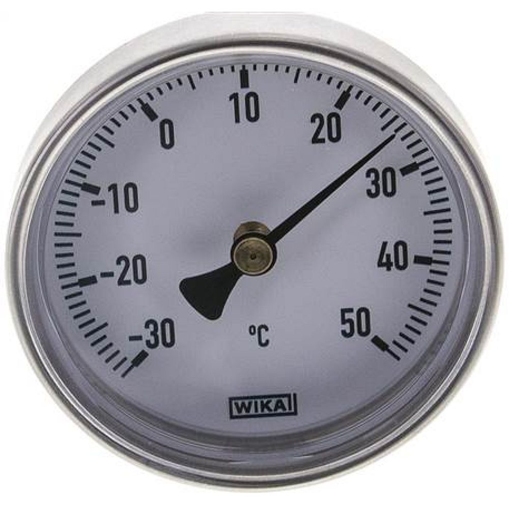 Wika TW 356340 AL Bimetallthermometer, waagerecht D63/-30 bis +50°C/40mm