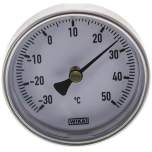 Wika TW 356340 AL Bimetallthermometer, waagerecht D63/-30 bis +50°C/40mm