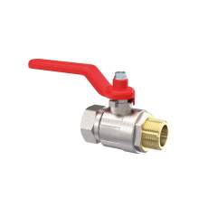 Riegler 103104.Ball valve, Standard type, IT/ET, nickel-plated brass, G 3/8