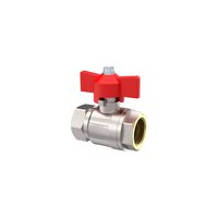 Riegler 103114.Ball valve, Standard type, IT/IT, nickel-plated brass, G 3/4