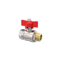 Riegler 103120.Ball valve, Standard type, IT/ET, nickel-plated brass, G 3/4