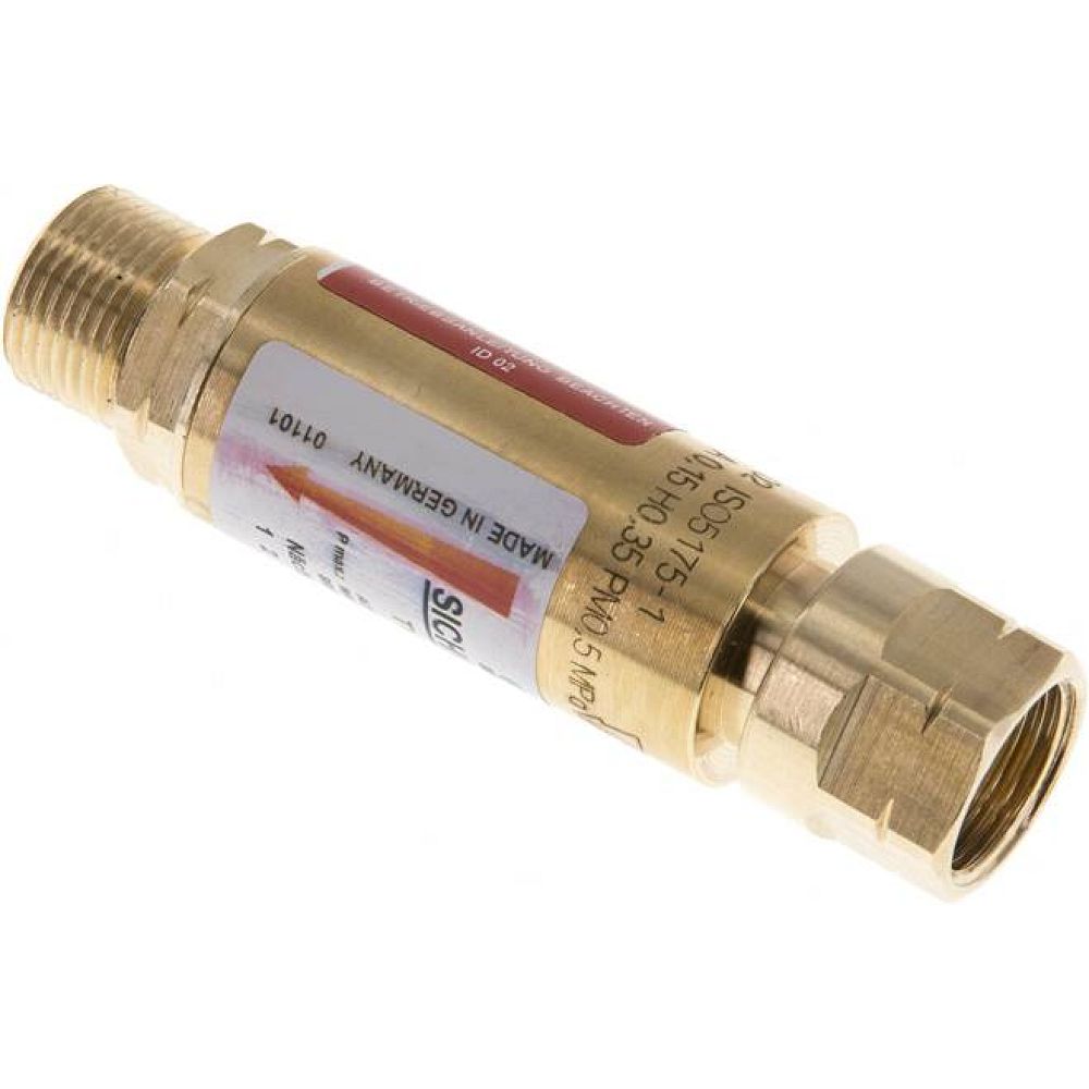 DRFDM GSV 38 L Gebrauchsstellenvorlage G 3/8" LH für Brenngas, ISO 5175-1