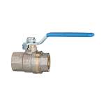 Riegler 103185.Ball valve standard design, blue steel lever, IT/IT, G 2 1/2