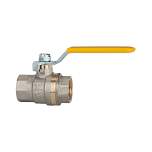 Riegler 103187.Ball valve standard design, yellow steel lever, IT/IT, G 1/4