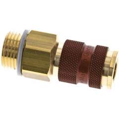 Kupplungsdose (NW7,2) G 1/2"(AG), braun, Dreieck 12,5 mm