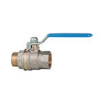Riegler 103212.Ball valve standard design, blue steel lever, IT/ET, G 3/8