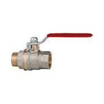 Riegler 103209.Ball valve standard design, red steel lever, IT/ET, G 1 1/2