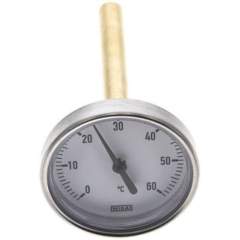 Wika TW 6063100 AL Bimetallthermometer, waagerecht D63/0 bis +60°C/100mm