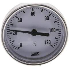 Wika TW 1206340 AL Bimetallthermometer, waagerecht D63/0 bis +120°C/40mm