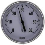 Wika TW 6010040 AL Bimetallthermometer, waagerecht D100/0 bis +60°C/40mm
