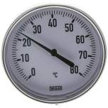 Wika TW 8010060 AL Bimetallthermometer, waagerecht D100/0 bis +80°C/60mm