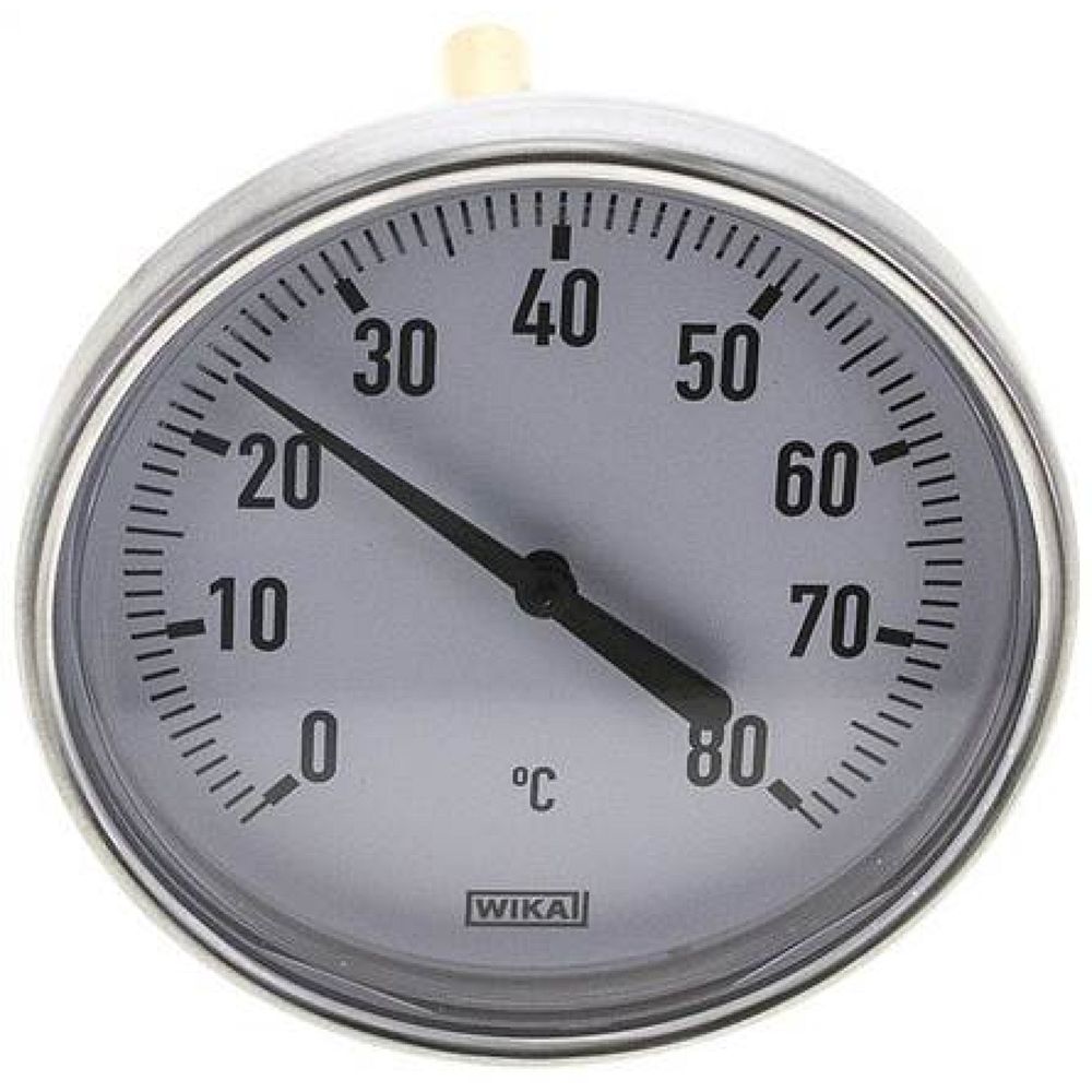 Wika TW 80100100 AL Bimetallthermometer, waagerecht D100/0 bis +80°C/100mm