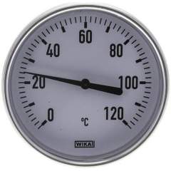 Wika TW 12010040 AL Bimetallthermometer, waagerecht D100/0 bis +120°C/40mm