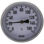 Wika TW 16010060 AL Bimetallthermometer, waagerecht D100/0 bis +160°C/60mm