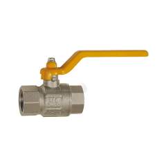 Riegler 103307.Ball valve EN 331 DVGW, Hand lever, nickel-plated brass, Rp 1 1/4