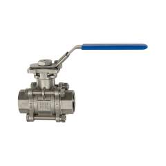 Riegler 135910. Edelstahlkugelhahn, 3-teilig, Baulänge nach DIN 3202-M3, G 1/4