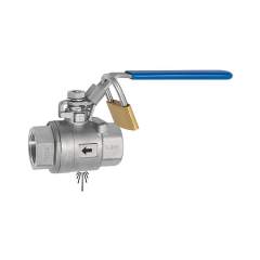 Riegler 151731.Stainless steel safety ball valve, lockable, Venting hole, G 3/8