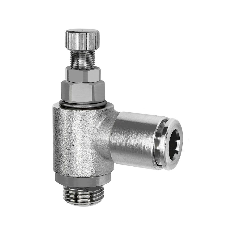 Riegler 116820.Throttle check valve, discharge, G 1/4, plug-in connector 6