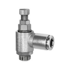 Riegler 116820.Throttle check valve, discharge, G 1/4, plug-in connector 6