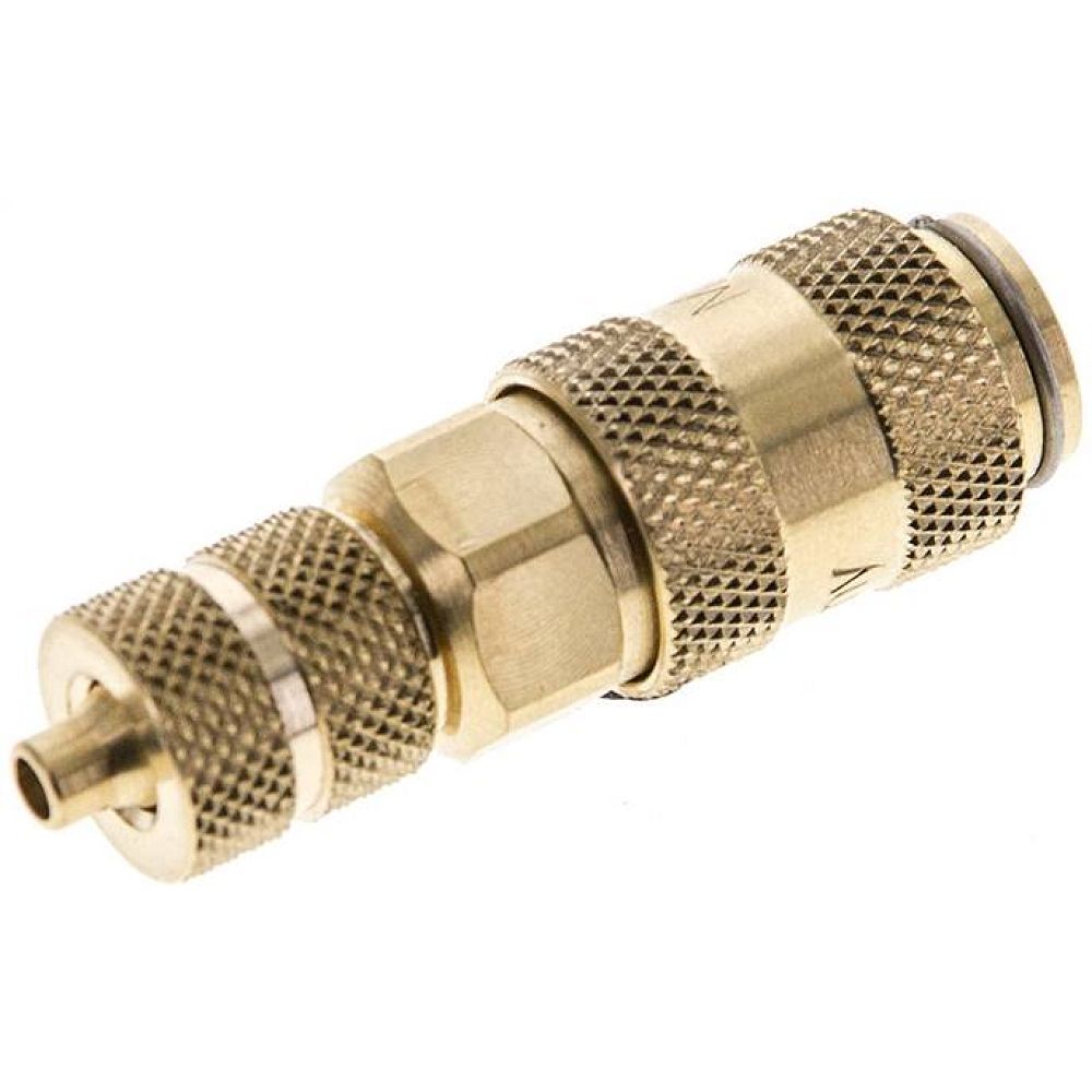 Kupplungsdose (NW2,7) 4,3x3mm Schlauch, Messing