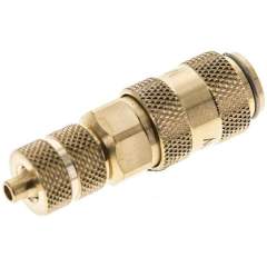 Kupplungsdose (NW2,7) 4,3x3mm Schlauch, Messing