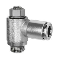 Riegler 110107.Throttle check valve, supply air, G 1/8, plug-in connector 8