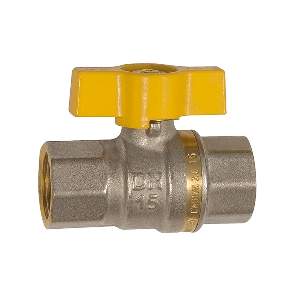 Riegler 133189.Ball valve EN 331, DVGW, Butterfly handle, IT/IT, Rp 1/2