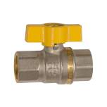 Riegler 133187.Ball valve EN 331, DVGW, Butterfly handle, IT/IT, Rp 1/4