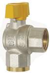 Riegler 103310.Rectangular ball valve, nickel-plated brass, IT/IT, Rp 1/2