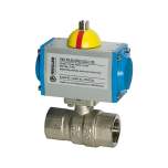 Riegler 103538.Brass ball valve Pneu. actuation drive spring switching, Rp 2 1/2