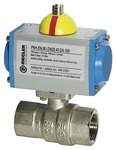 Riegler 103544.Brass ball valve, Pneum. actuation drive spring opening, Rp 1 1/4