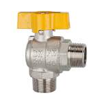 Riegler 103317.Rectangular ball valve, nickel-plated brass, ET/ET, R 3/4