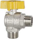 Riegler 103316.Rectangular ball valve, nickel-plated brass, ET/ET, R 1/2