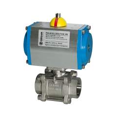 Riegler 103612.Stainless steel ball valve, Pneumat. actuation drive, Rp 2 1/2