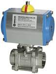 Riegler 103610.Stainless steel ball valve, Pneumat. actuation drive, Rp 1 1/2