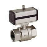 Riegler 103569.Brass ball valve, Pneum. actuation drive, double-acting, Rp 1 1/2