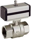 Riegler 103567.Brass ball valve, Pneumat. actuation drive, double-acting, Rp 1